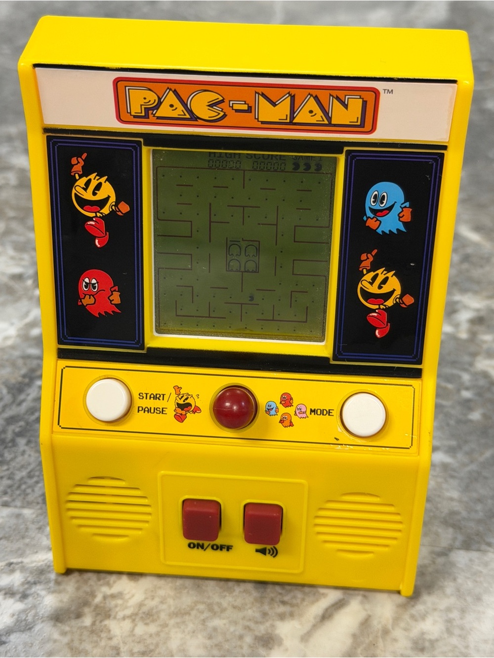 Pac-Man Mini Arcade Tabletop Electronic LCD Game Basic Fun Namco #09521 Works